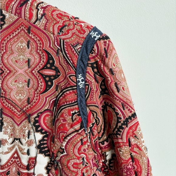 Anthropologie Waverly Quilted Reversible Jacket Cardigan Cropped LARGE NEW - Picture 5 of 10